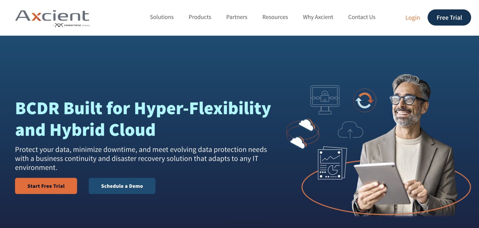 axcient hipaa compliance - tool homepage screenshot
